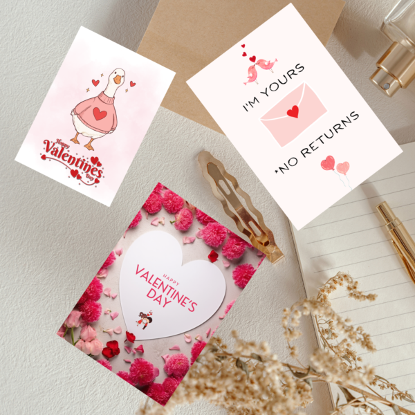 Valentine’s Day Printable Card Set – Cute Love Greeting Cards